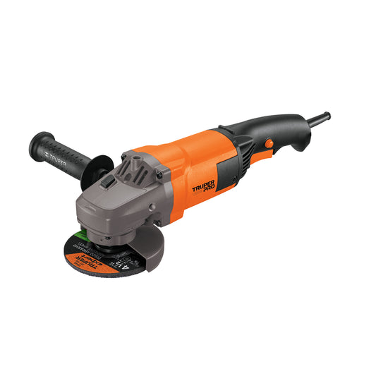 Esmeriladora angular de 4-1/2" y 1,300 W con interruptor tipo gatillo