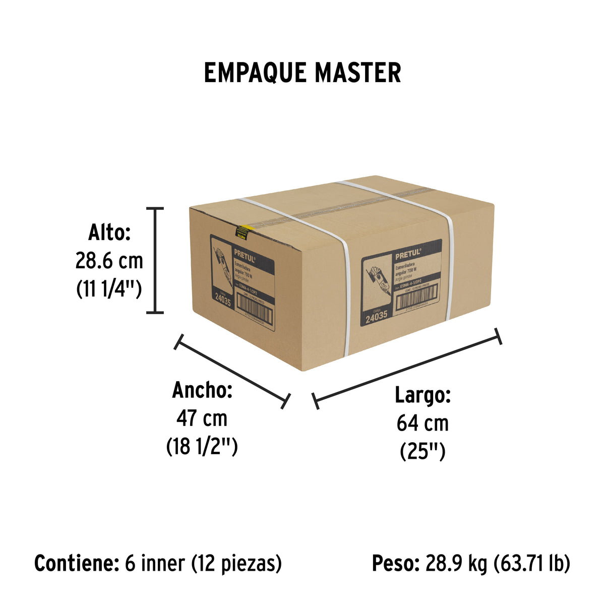 Esmeriladora angular de 700 W y con interruptor de uso continuo
