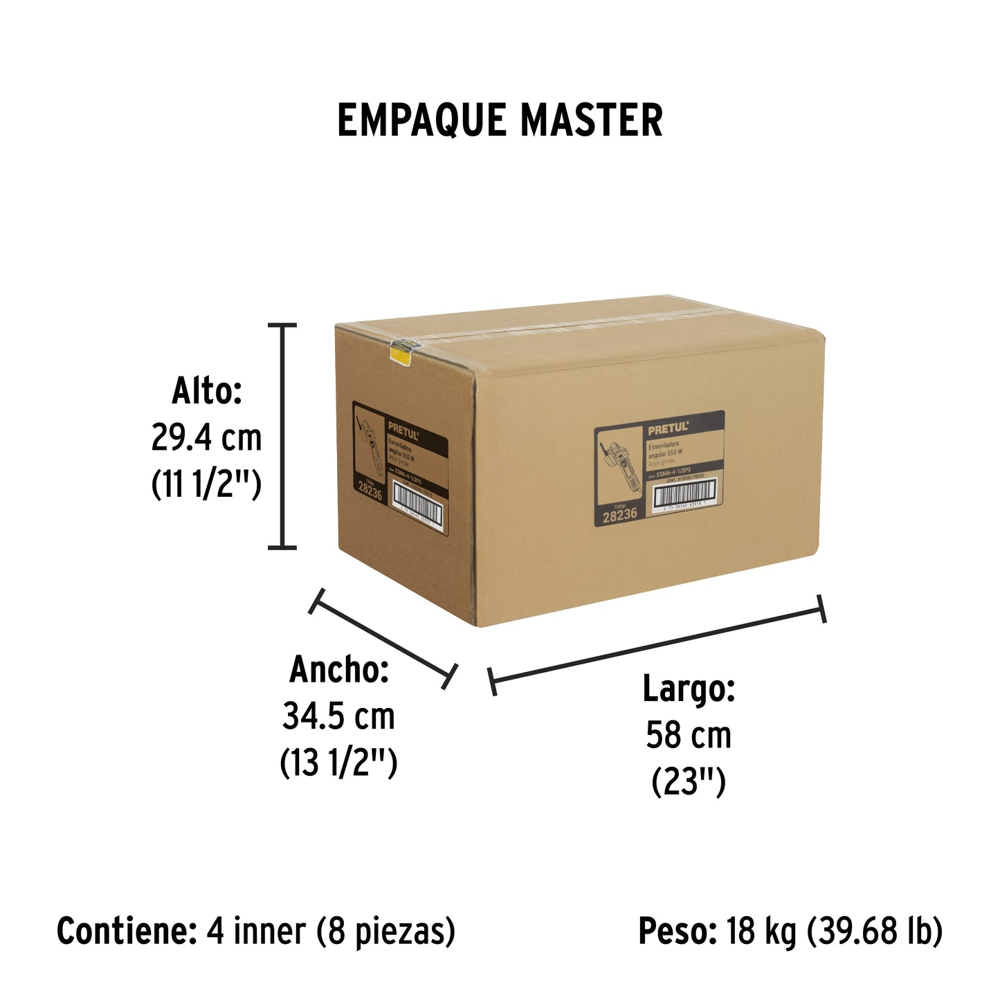 Esmeriladora angular de 700 W y con interruptor de uso continuo
