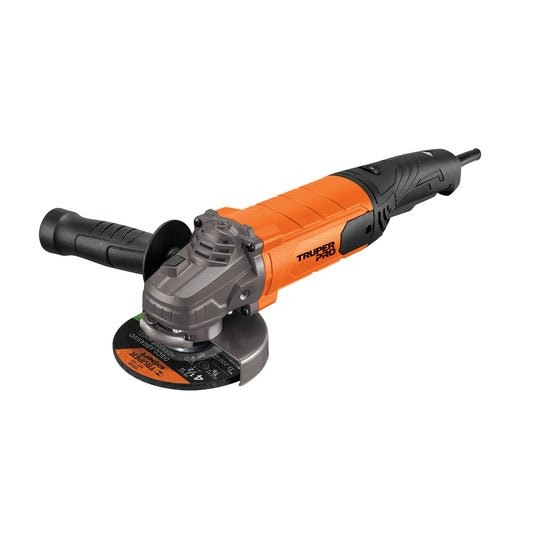 Esmeriladora angular de 4-1/2" y 1,100 W con 6 velocidades variables