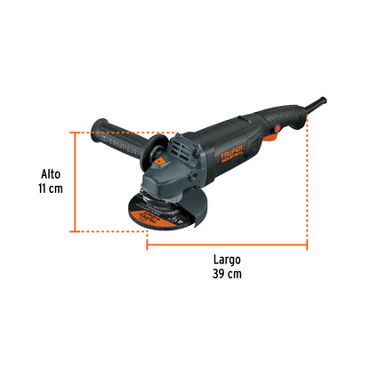 Esmeriladora angular de 4-1/2 pulgadas de 1250 W con motor de alto desempeño