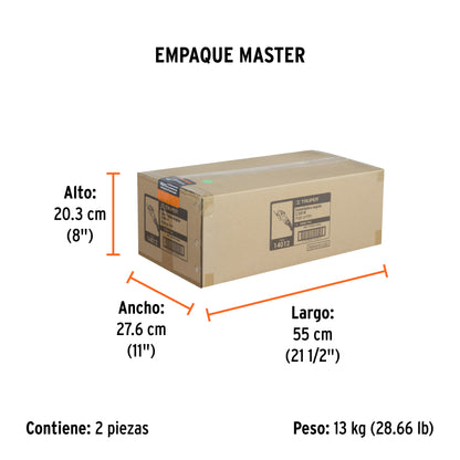 Esmeriladora angular de 2200 W y con interruptor de uso continuo