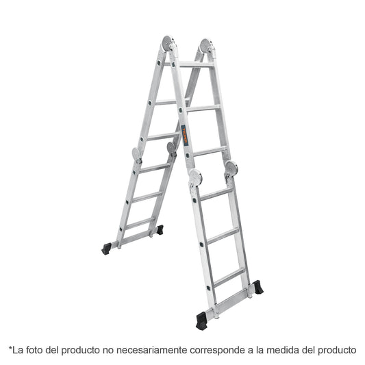 Escalera multiposición de 8 peldaños Tipo I fabricada en aluminio