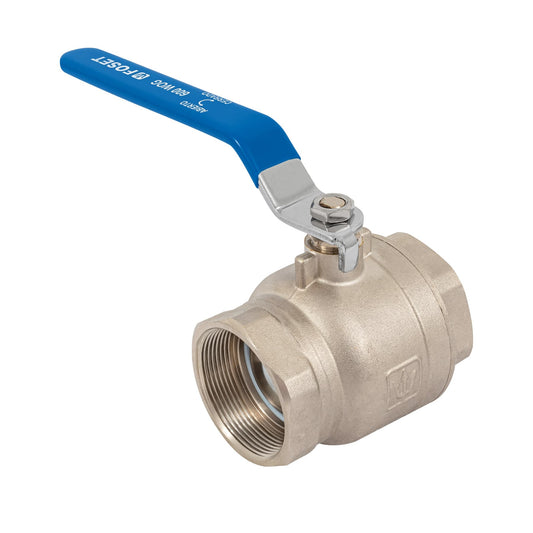 Válvula de esfera de latón roscable de 2 pulgadas alta presión con maneral de acero