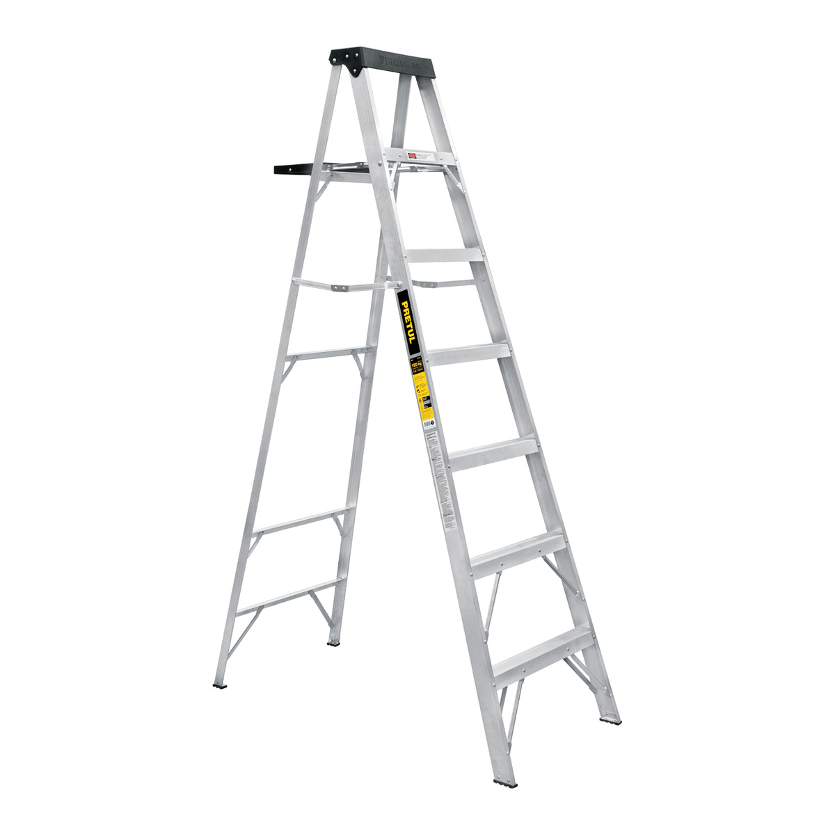Escalera de tijera, tipo III, 6 peldaños y bandeja