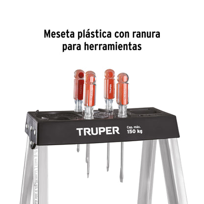 Escalera de tijera tipo III con bandeja 6 peldaños