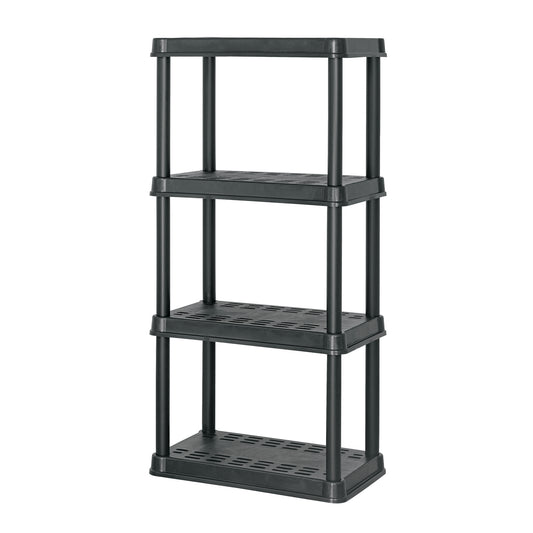 Estante plástico 4 repisas capacidad 45kg, 61x38x125