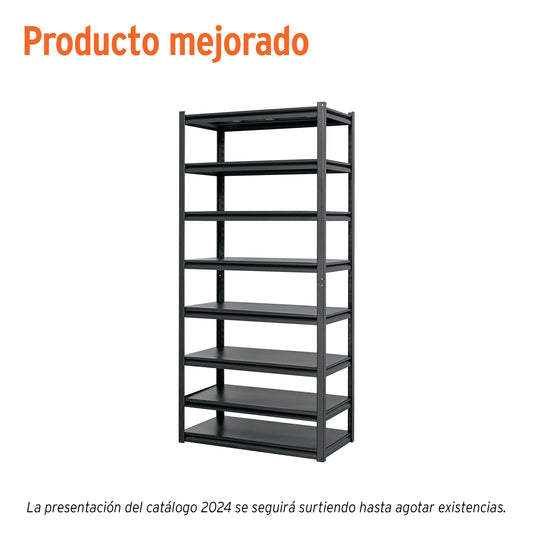 Estante metálico 8 repisas capacidad 80kg, 85x45x180