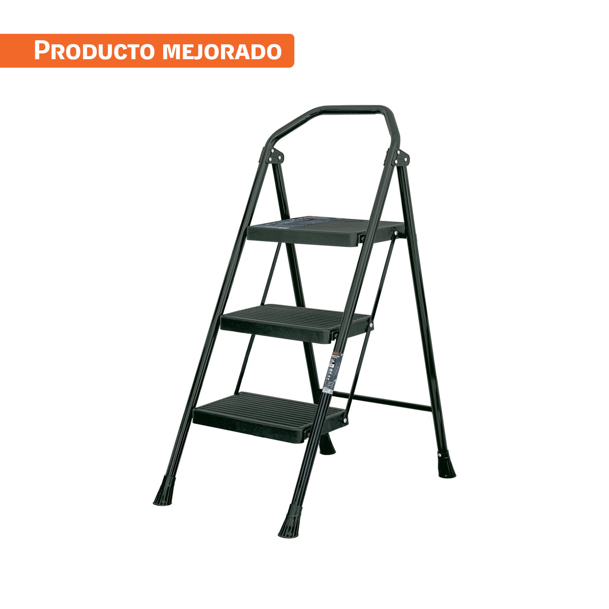 Escalerilla tubular, plegable, 3 peldaños