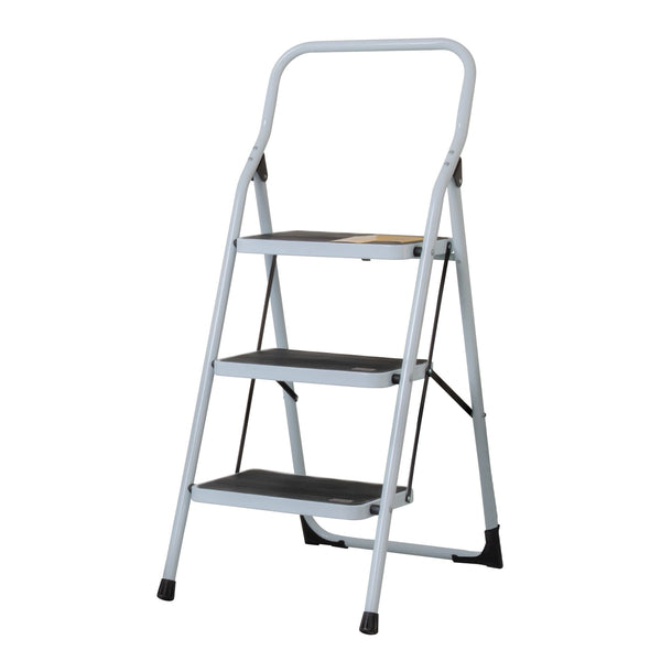Escalera tubular plegable de 3 peldaños Tipo III fabricada en acero
