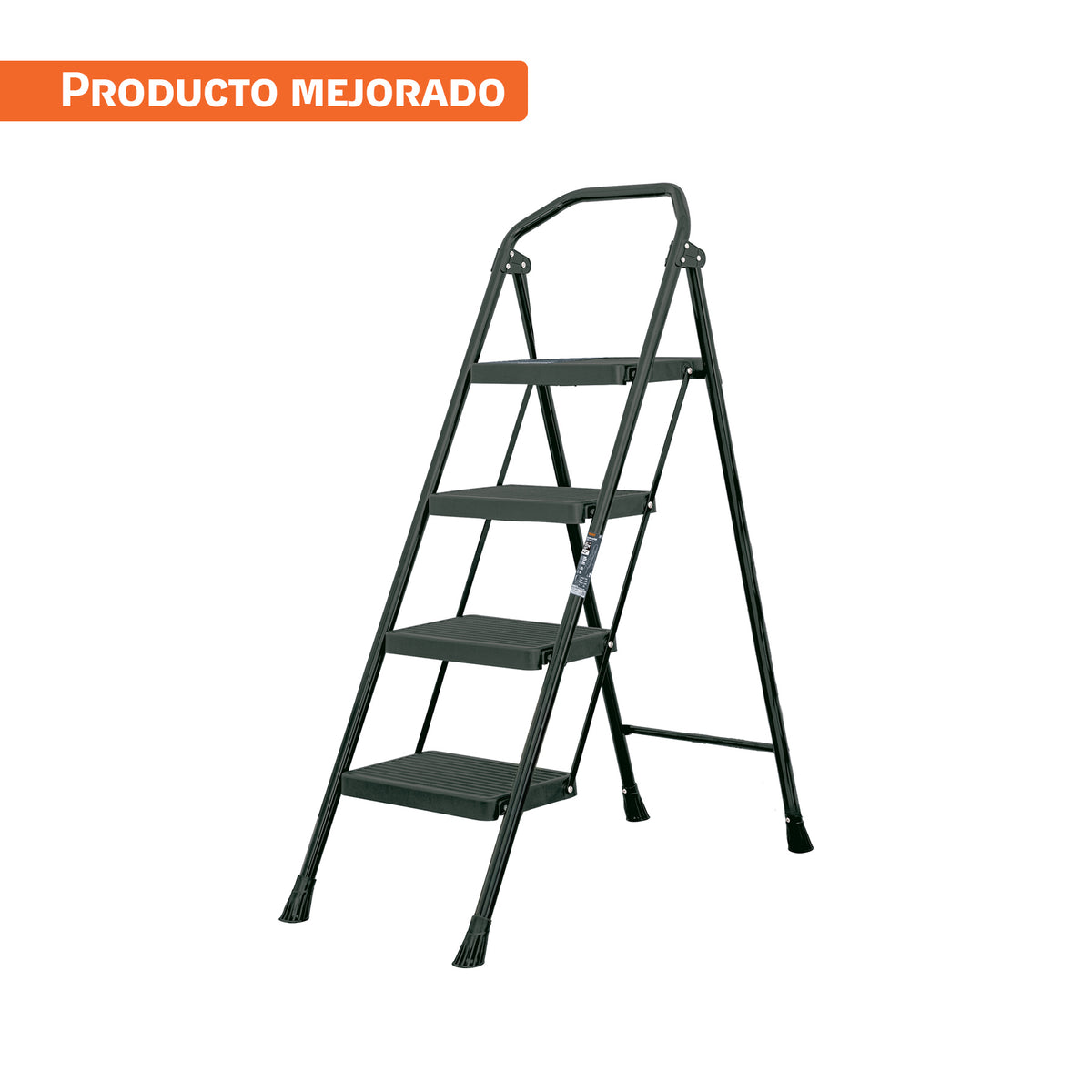 Escalerilla tubular, plegable, 4 peldaños