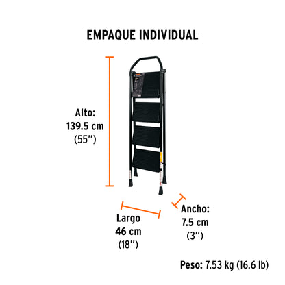 Escalerilla tubular, plegable, 4 peldaños · vista 5