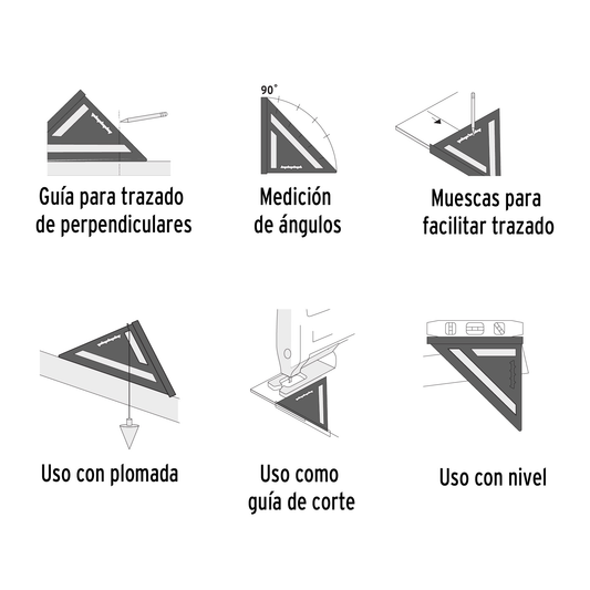 Escuadra de aluminio para muros de yeso 12