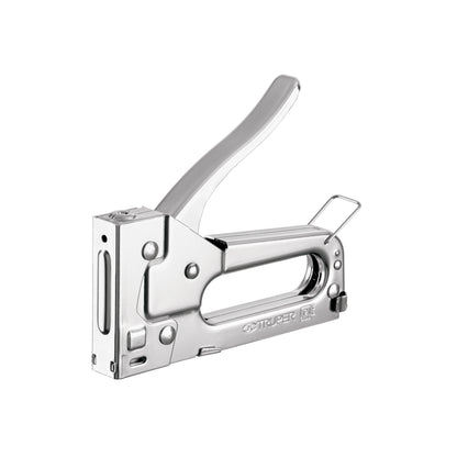 Engrapadora tipo pistola para grapas de 1/4 y 5/16 con seguro de gatillo