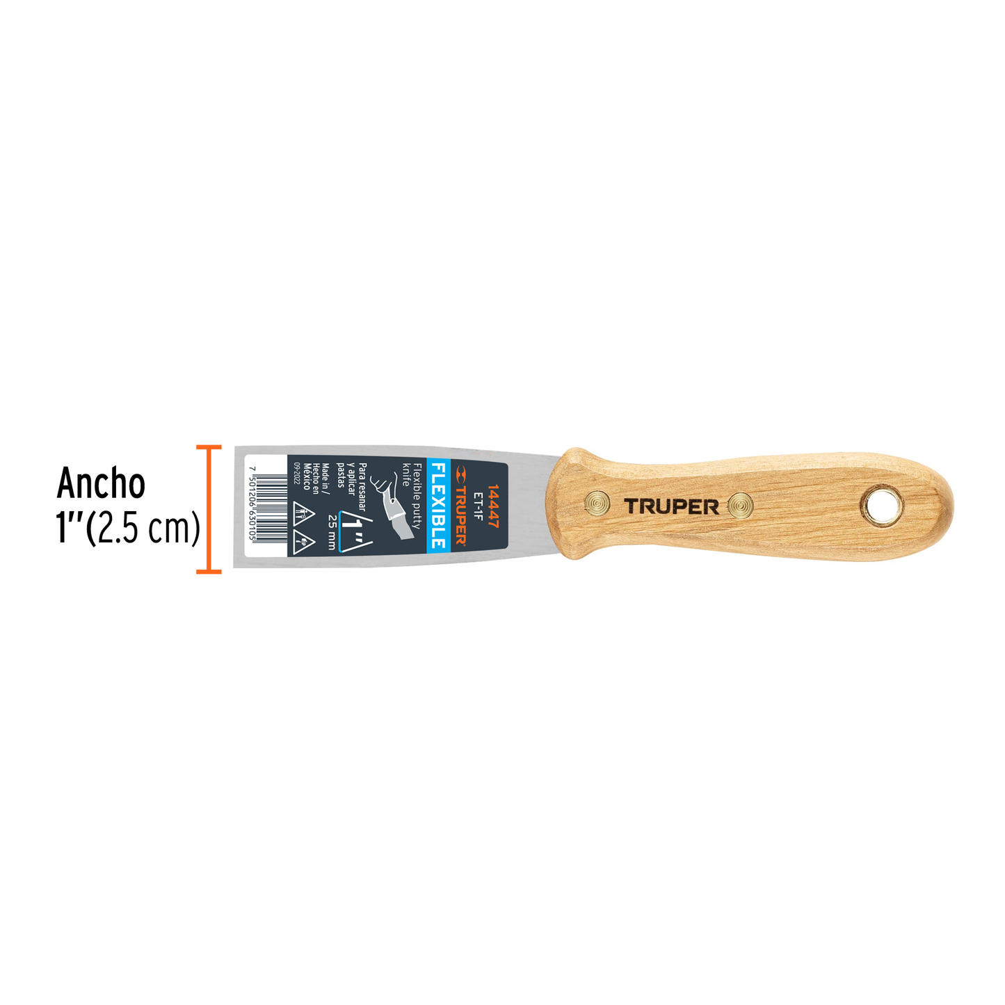 Espátula flexible 1 con mango de madera