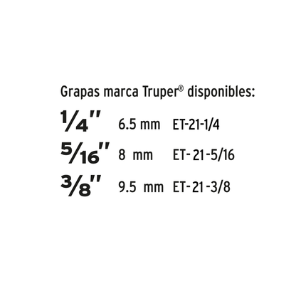 Engrapadora tipo pistola para grapas de 1/4 5/16 y 3/8 con regulador de presión y seguro de gatillo