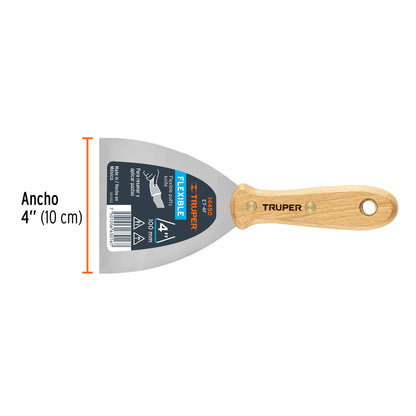 Espátula flexible 4 con mango de madera