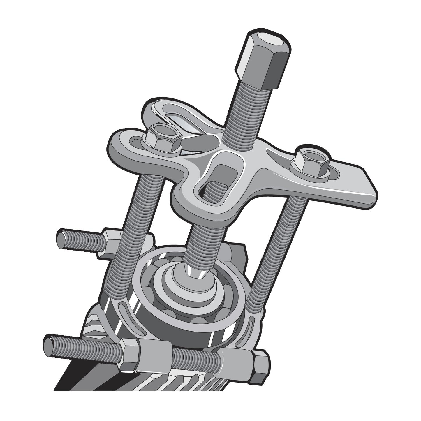 Extractor de baleros de 25 a 62 mm con cuerpo de acero cromo vanadio