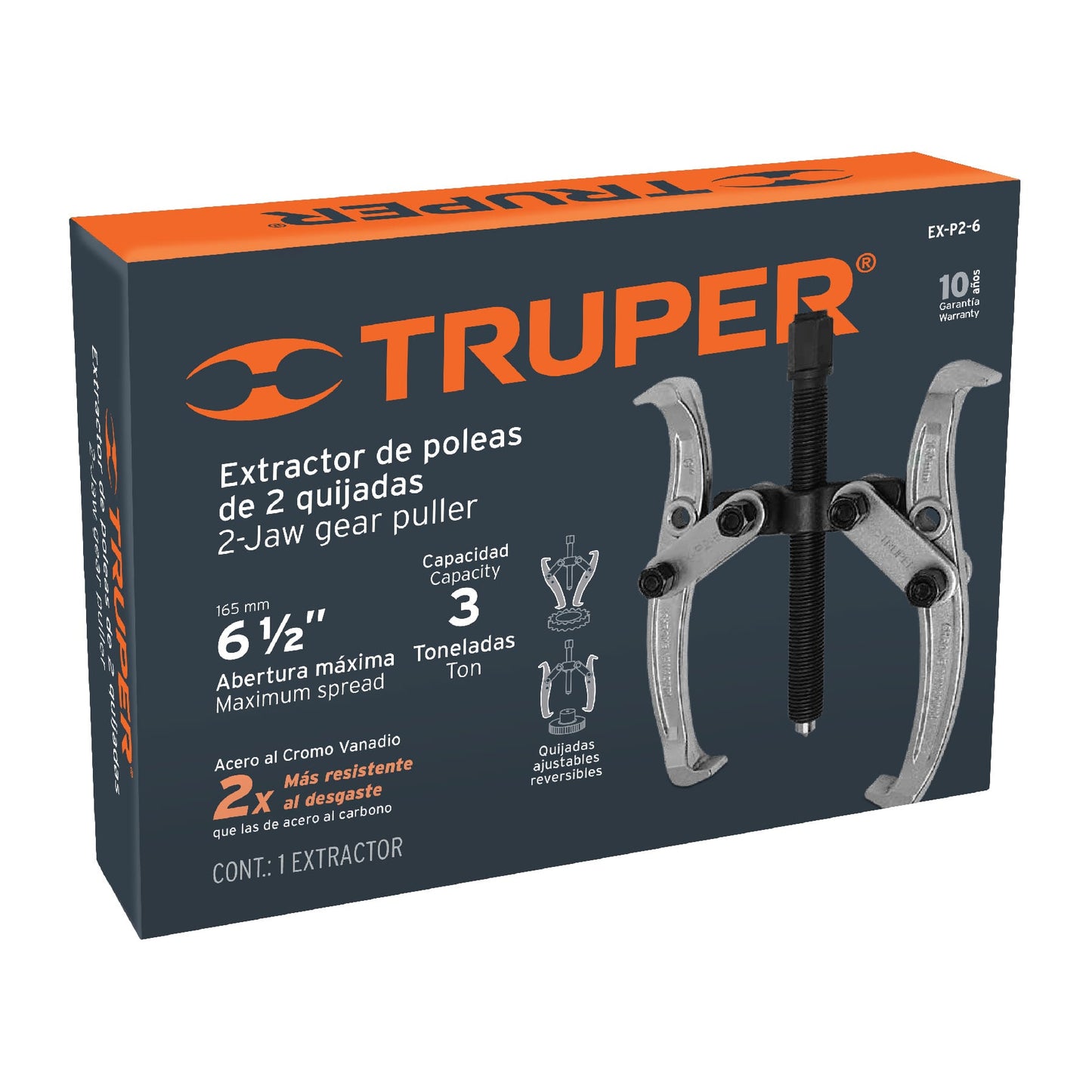 Extractor de poleas 2 quijadas 6 pulg