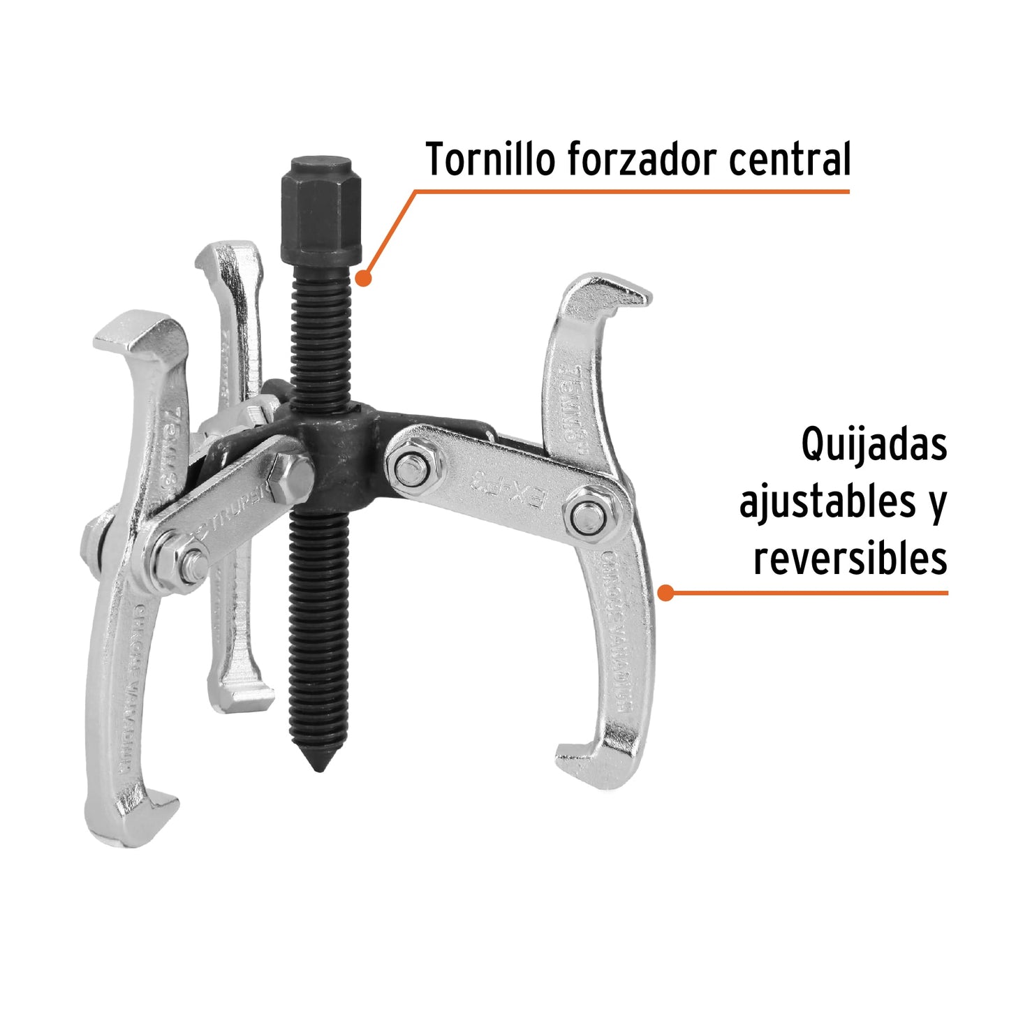 Extractor de poleas 3 quijadas 3 pulg