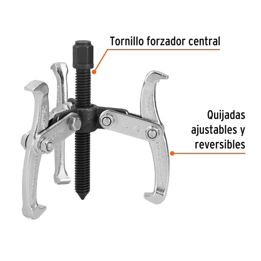 Extractor de poleas 3 quijadas 3 pulg