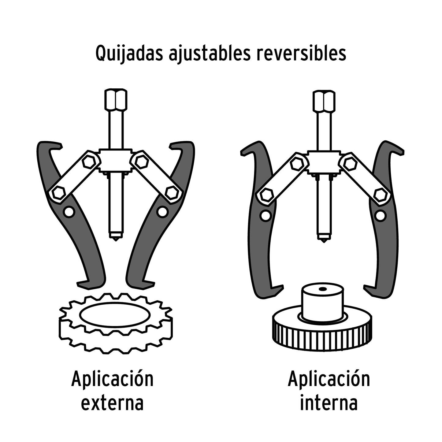 Extractor de poleas 3 quijadas 3 pulg