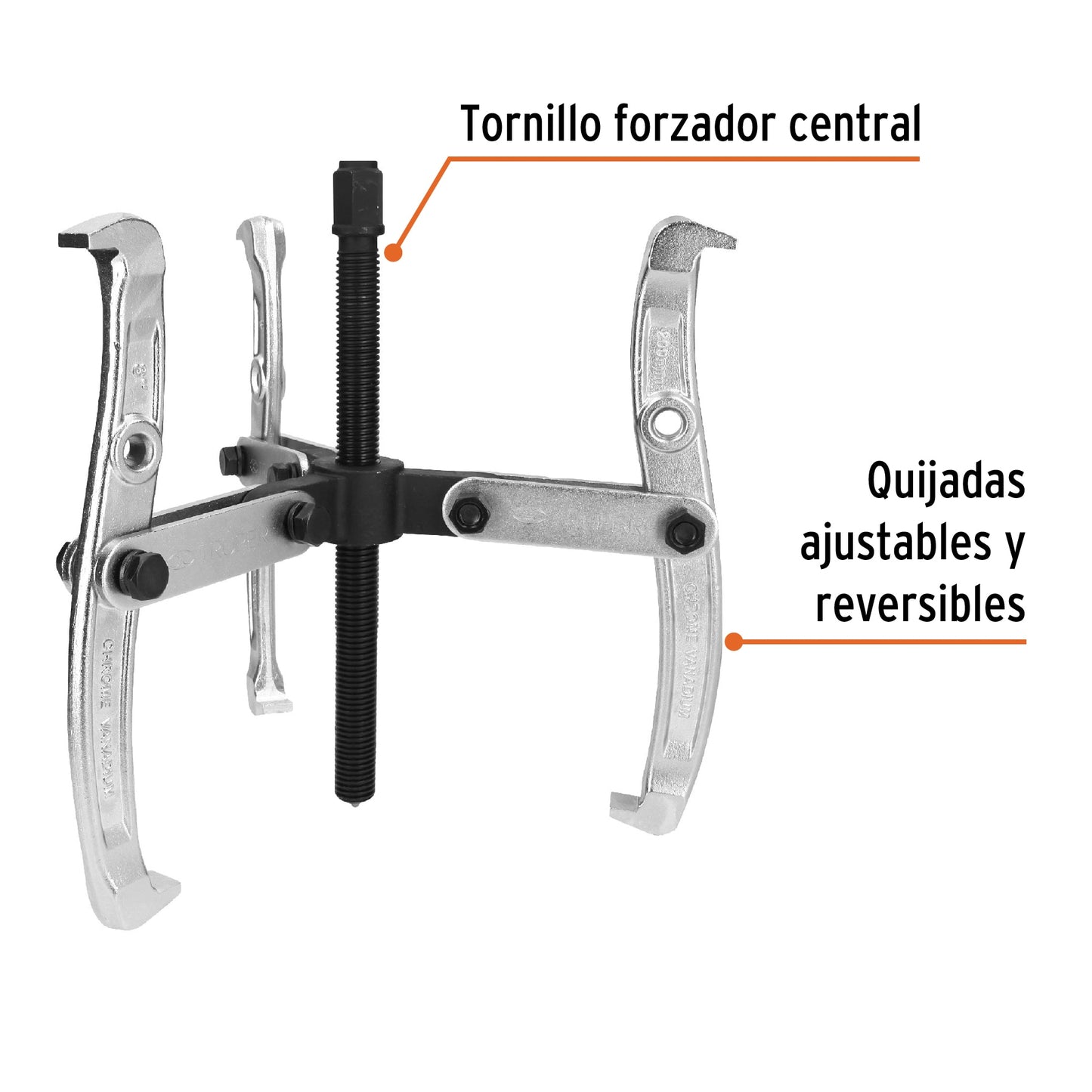 Extractor de poleas 3 quijadas 8 pulg