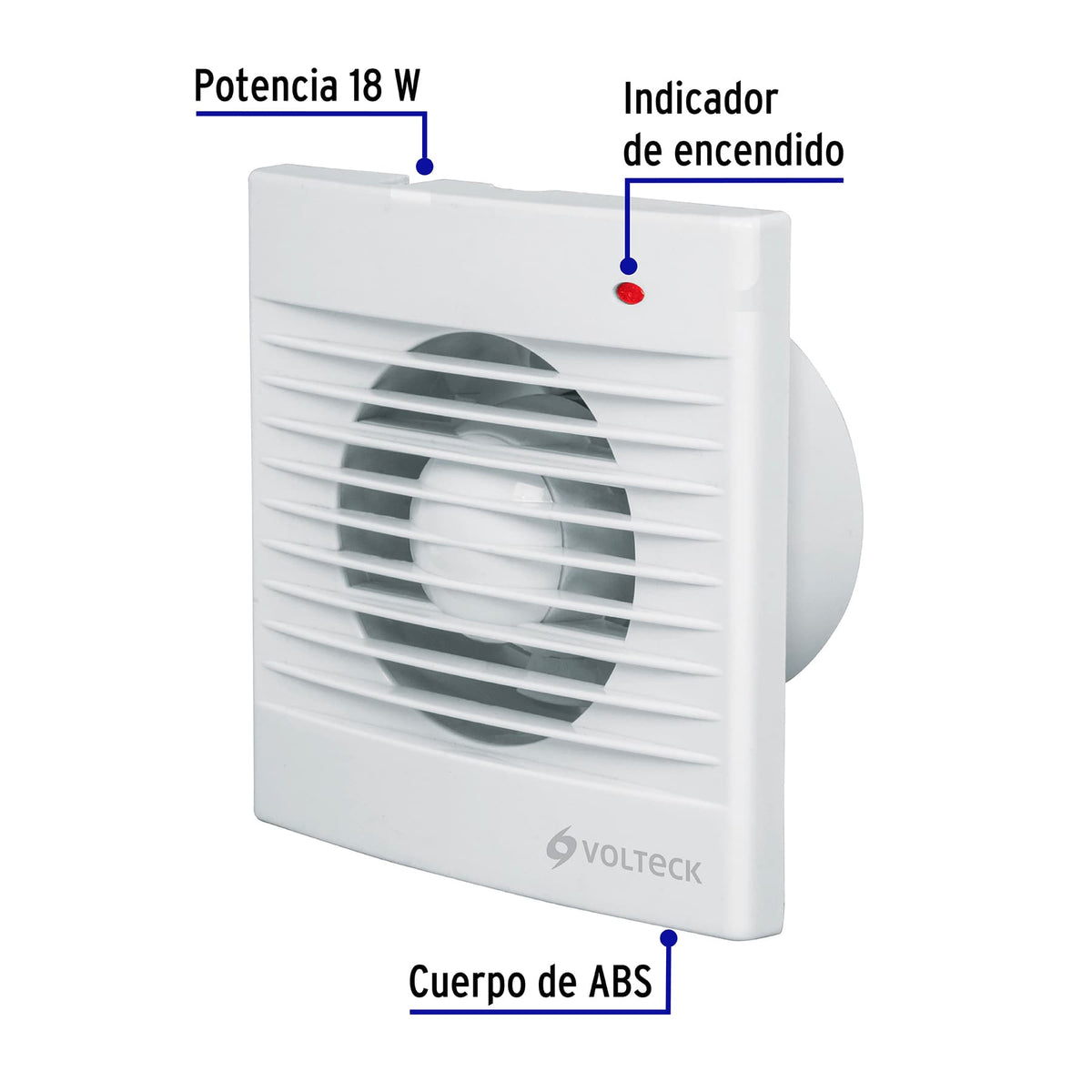 Extractor de aire de 4", blanco · vista 2