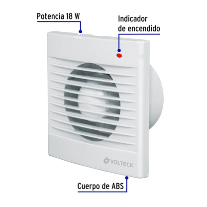 Extractor de aire de 4", blanco · vista 2