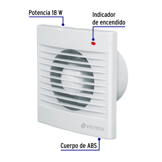 Extractor de aire de 4", blanco · vista 2