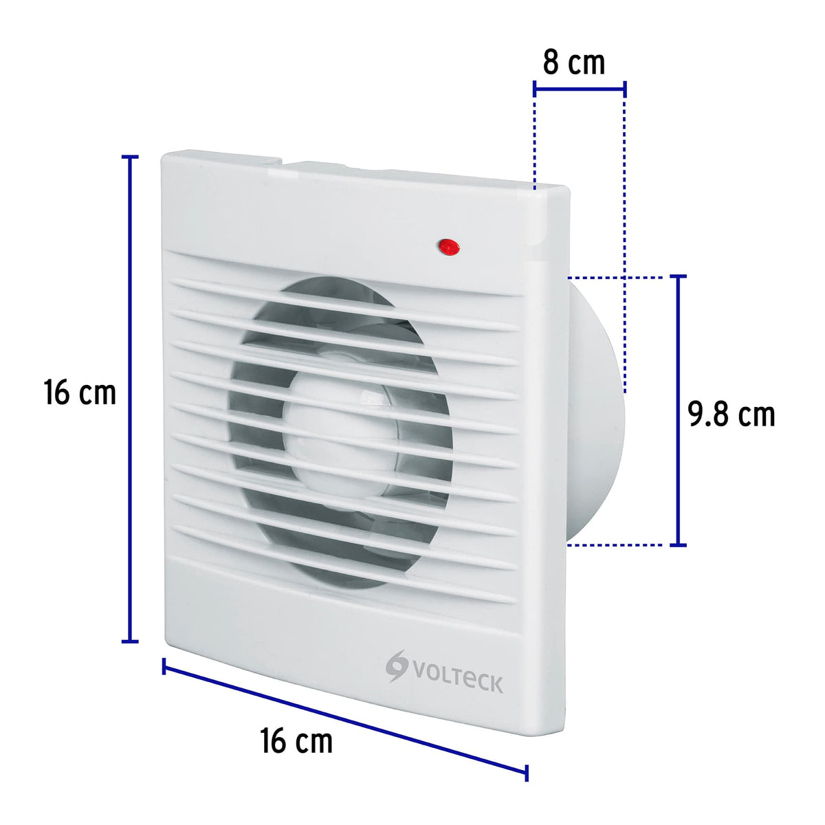 Extractor de aire de 4", blanco · vista 3