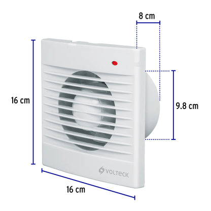 Extractor de aire de 4", blanco · vista 3