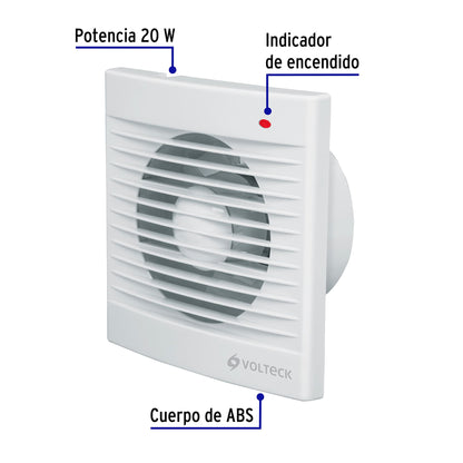 Extractor de aire de 5", blanco · vista 2
