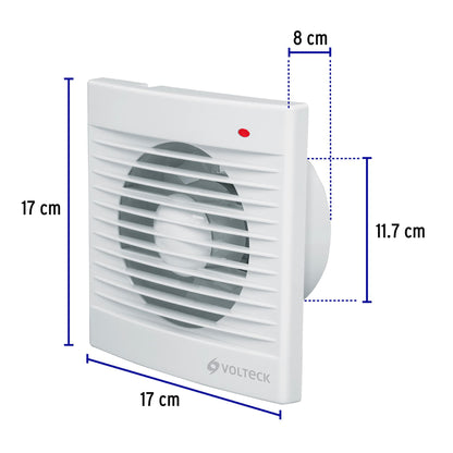 Extractor de aire de 5", blanco · vista 3