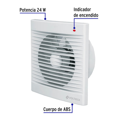 Extractor de aire de 6", blanco · vista 2