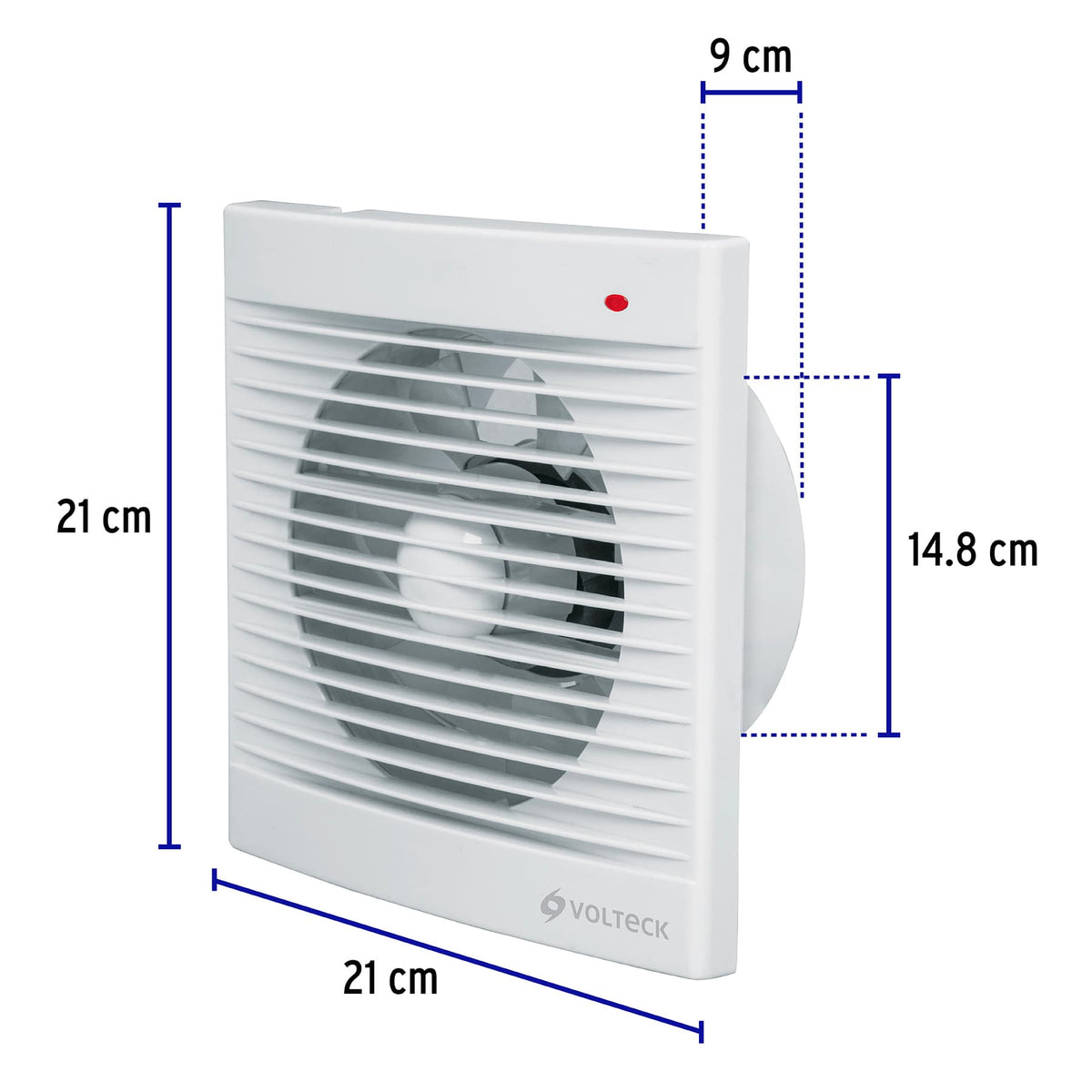 Extractor de aire de 6", blanco · vista 3