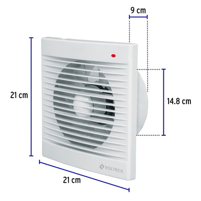 Extractor de aire de 6", blanco · vista 3