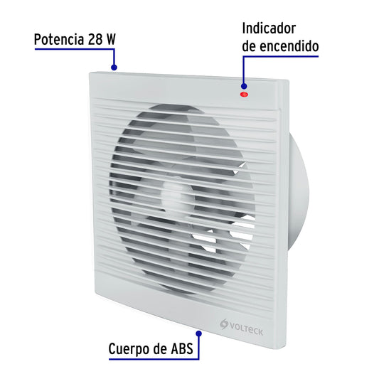 Extractor de aire de 8", blanco · vista 2