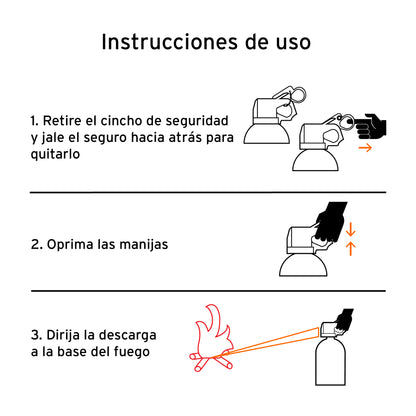 Extintor portátil desechable 450 g polvo