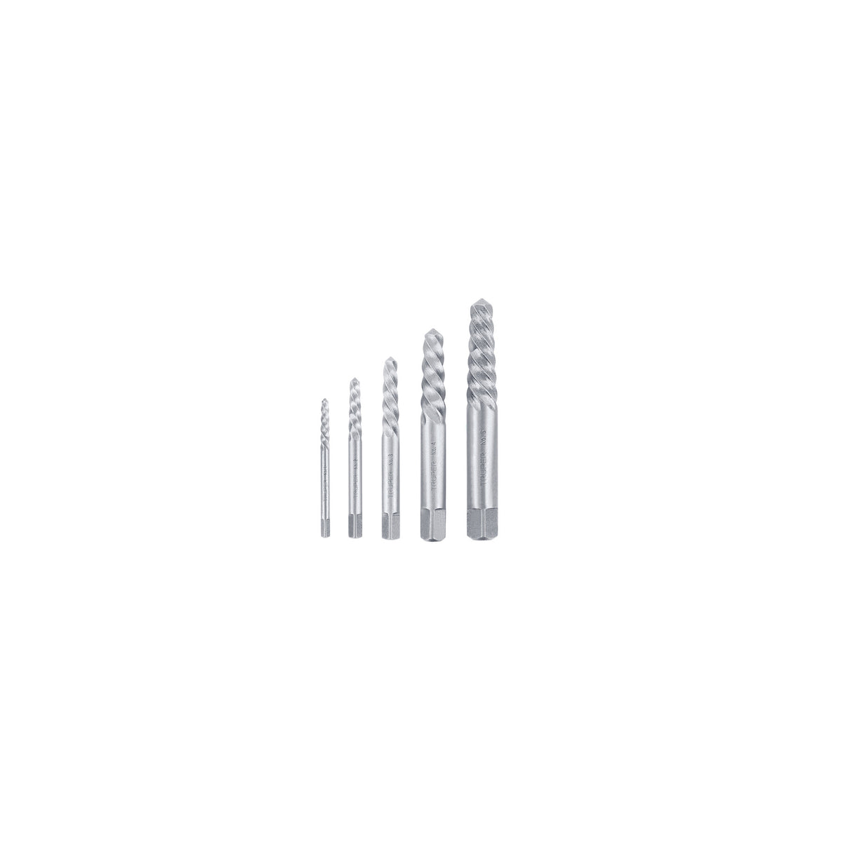 Juego 5 extractores espiral de tornillos