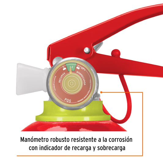 Extintor portátil recargable 0.5 kg polvo