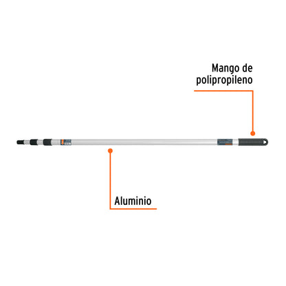 Extensión de aluminio para rodillo de 2 metros