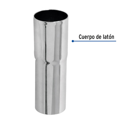 Extensión 10 cm latón cromado para contra de lavabo, 1-1/4" · vista 2