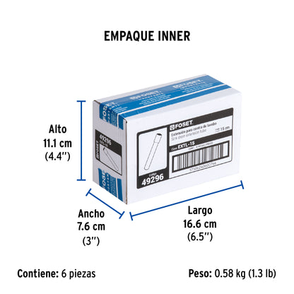 Extensión 15 cm latón cromado para contra de lavabo, 1-1/4" · vista 4