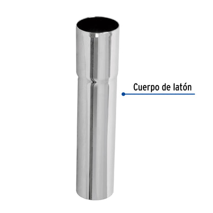 Extensión 15 cm latón cromado para contra de lavabo, 1-1/4" · vista 2