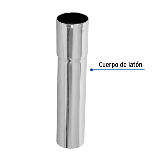 Extensión 15 cm latón cromado para contra de lavabo, 1-1/4" · vista 2