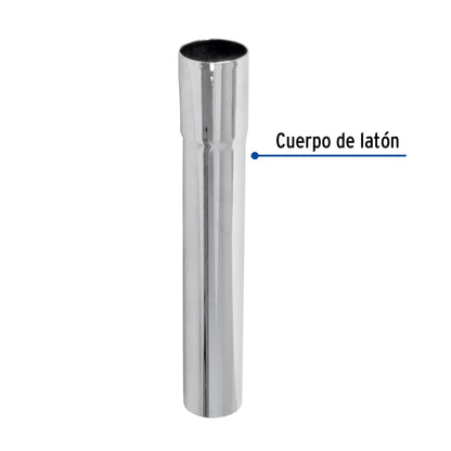 Extensión 20 cm latón cromado para contra de lavabo, 1-1/4" · vista 3