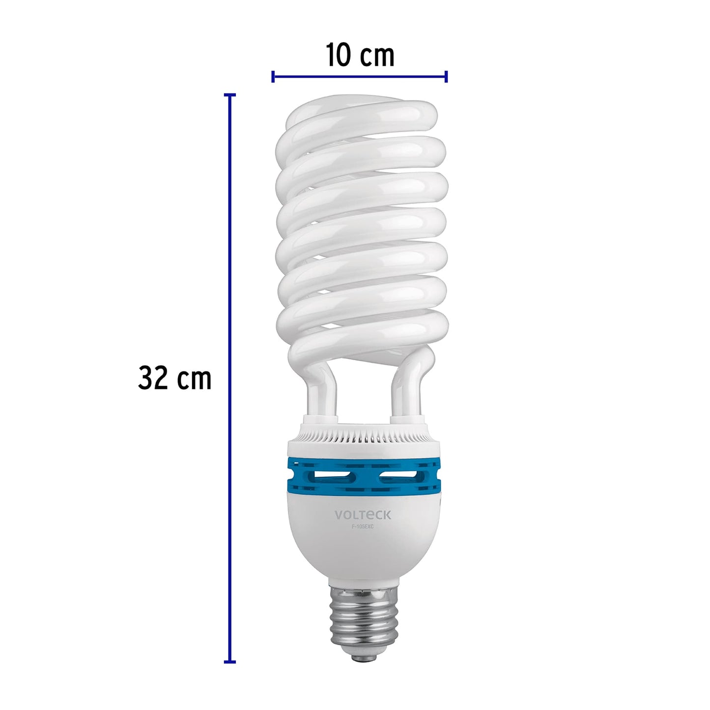 Lámpara espiral de 105 W con base E39 y luz de día