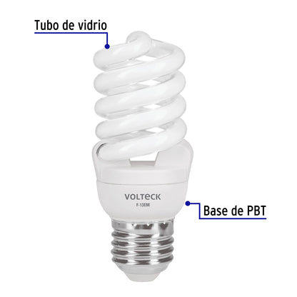 Lámpara espiral mini T2 de 13 W con luz de día