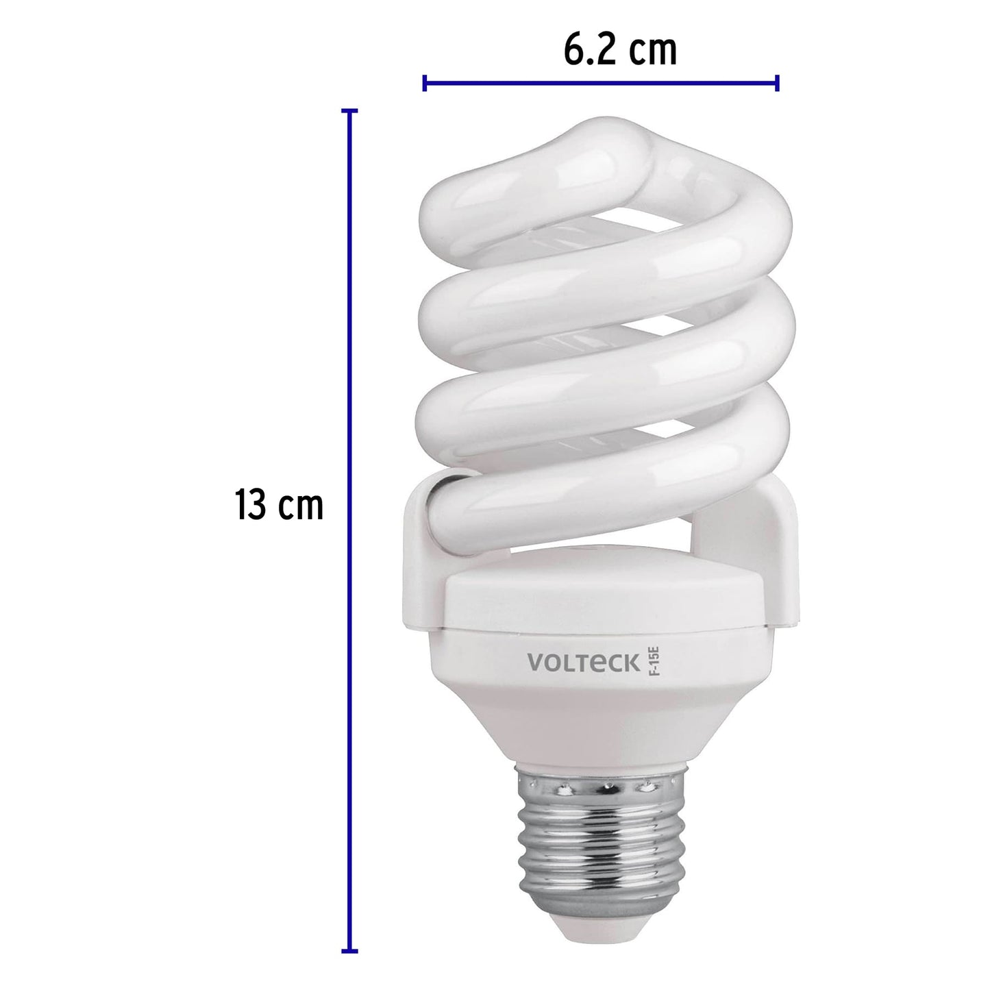Lámpara espiral T4 de 15 W con luz de día
